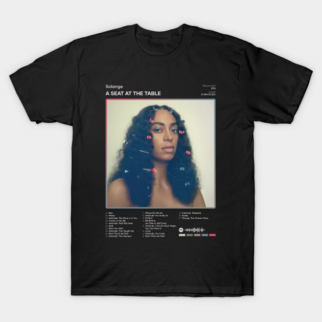 Solange - A Seat at the Table Tracklist Album T-Shirt by 80sRetro